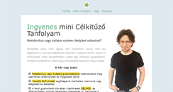 Desktop Screenshot of celkituzotanfolyam.hu